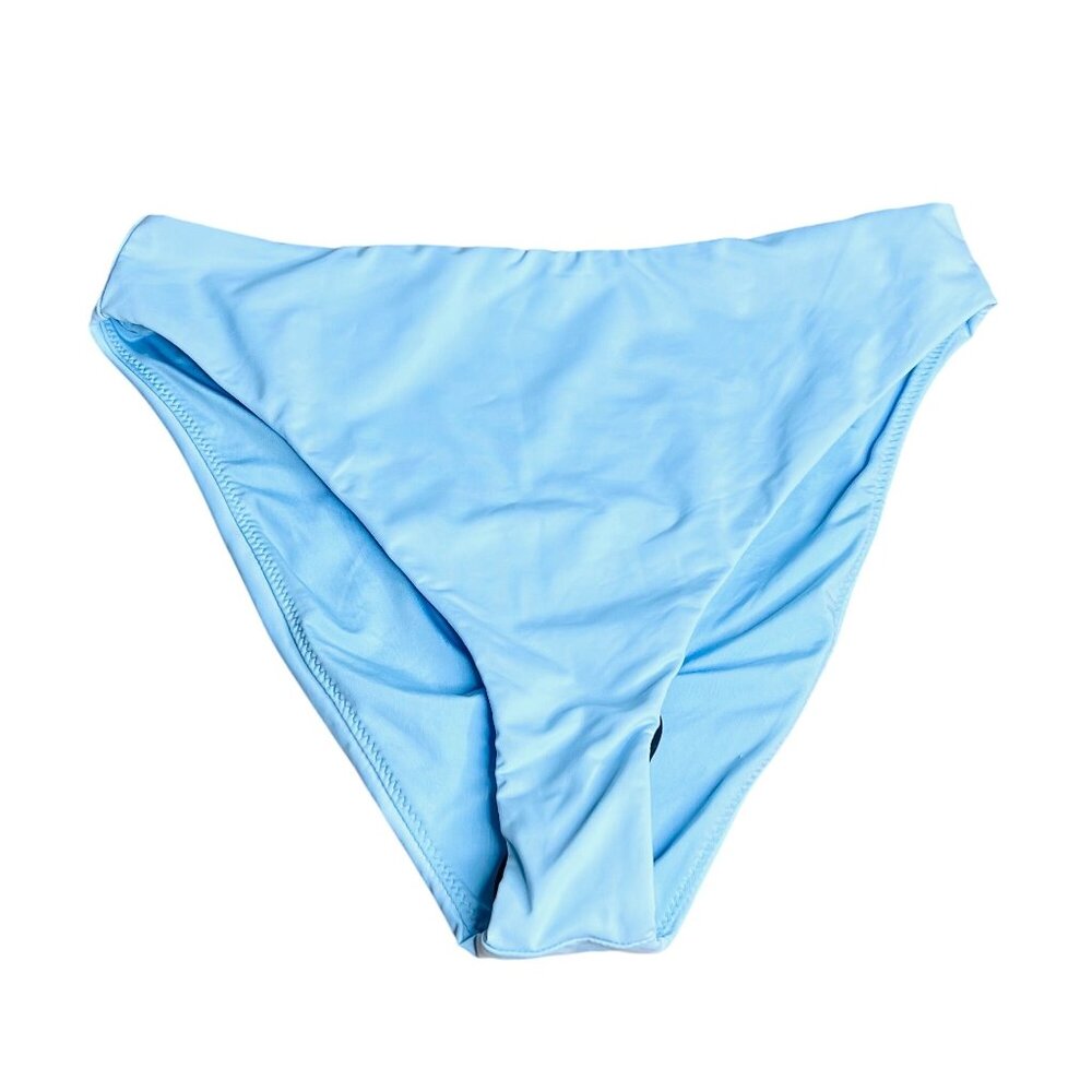 Good American Matte Good Waist Bikini Bottom Size 2 Medium High Rise Cheeky‎ NEW